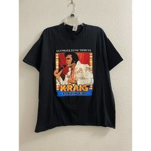 Elvis Presley Tribute T-shirt Gildan XL Memorial The King Lives On Kraig Parker